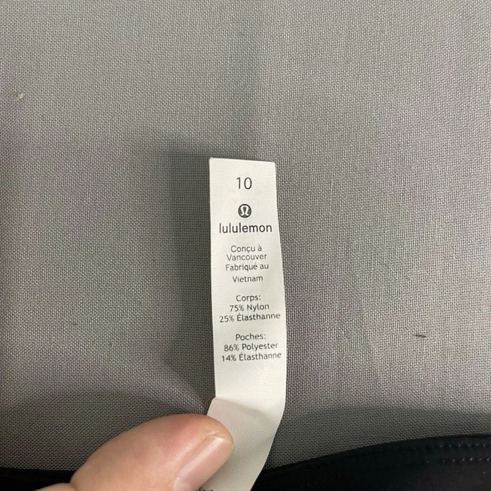 Lululemon Womens Pants Black Slim Stretch Travel Commuter Everyday Pant Size 10